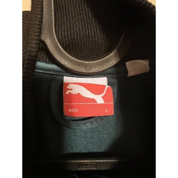 Puma original men's sports jacket size L Blue And Black Color Zipped - Picture 9 of 10